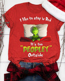 Christmas Grinches Letter Print Short Sleeve T shirt