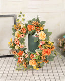 Artificial Flower Wreath Chrysanthemum Peony Garland Wreath Handmade Home Decoration For Wedding Christmas Party