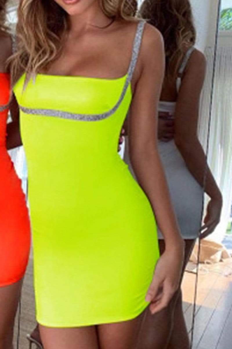 sexy backless sling tight fit dress