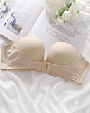 Invisible Bras Front Closure Push Up Brassiere Strapless Seamless Bralette