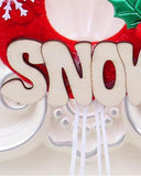 Christmas Jingle Bells Santa Claus Door Wall Letter Pendant Tree Ornaments Hanging Festival Supplies Decor