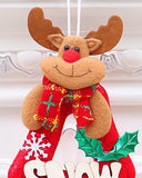 Christmas Jingle Bells Santa Claus Door Wall Letter Pendant Tree Ornaments Hanging Festival Supplies Decor