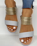 Open Toe Multi  Strap Slipper Sandals