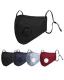 Cotton Reusable Washable  Face Mask With Valve (2 fillters as gift)