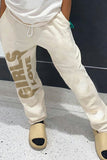 Casual Letter Print Basic Regular High Waist Conventional Positioning Print Trousers