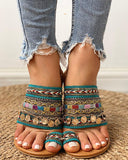 Ethnic Boho Style Toe Ring Sandals