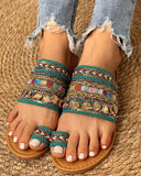 Ethnic Boho Style Toe Ring Sandals