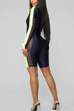 mesh stitching sports swimsuit two pieces two ways of wearing
