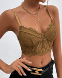 Eyelash Crochet Lace Cami Crop Top