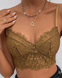 Eyelash Crochet Lace Cami Crop Top