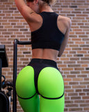 Contrast Paneled High Waist Butt Lifting Sports Yoga Pants