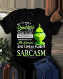 Christmas Letter Grinch Print T shirt