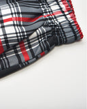Tied Detail Pocket Design Plaid Print Harem Pants