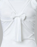 Thick Strap Backless Bowknot Design Top