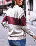 Casual Long Sleeve Mohair Sweater
