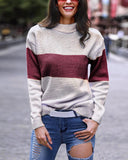 Casual Long Sleeve Mohair Sweater