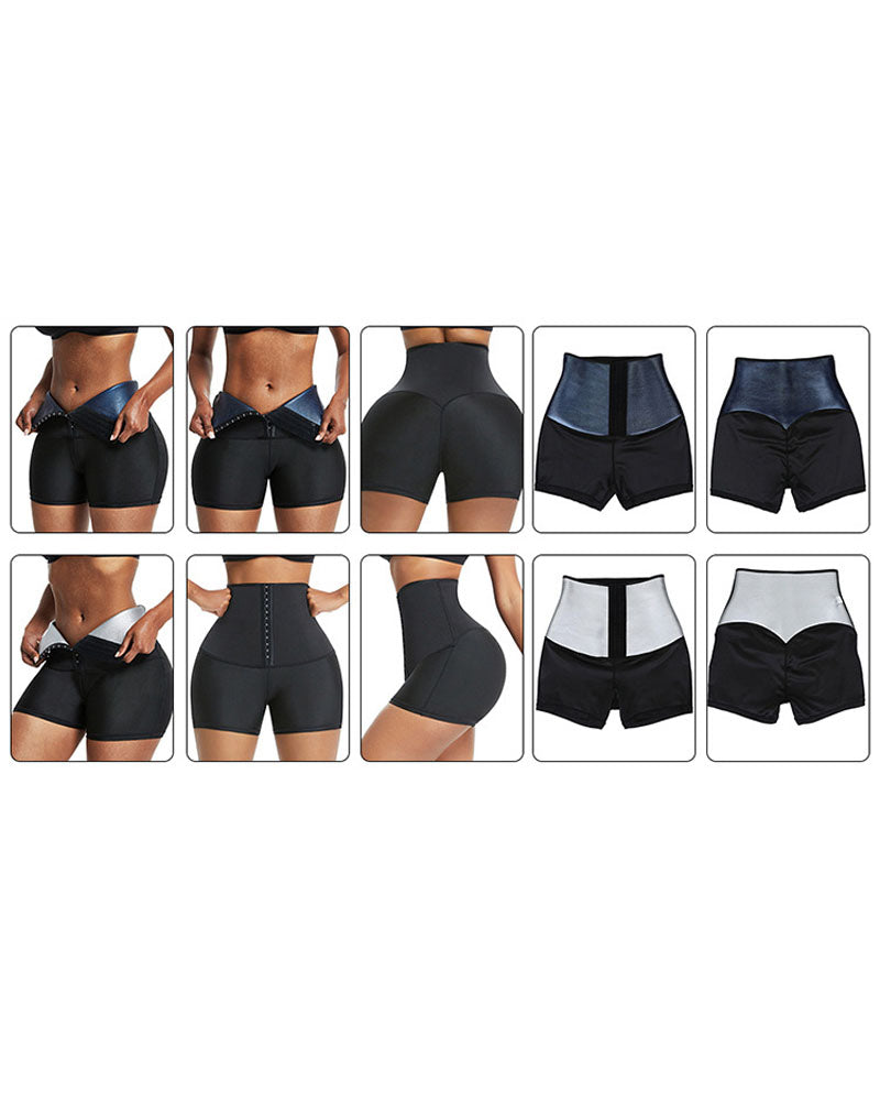 Tummy Control Shapewear Shorts Hook Front High Waist Panty Sports Fitness Body Shaper
