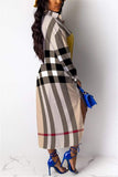 fashion printed striped dress