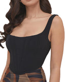 Square Neck Corset Crop Top