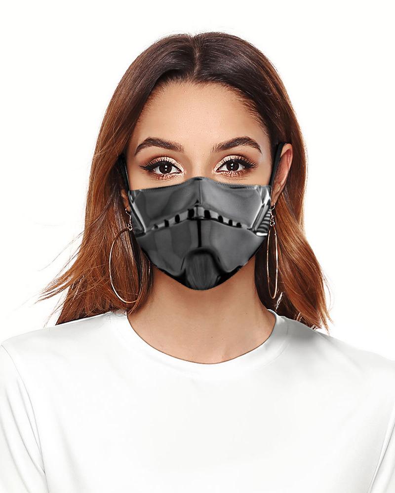 Cartoon Print Colorblock Breathable Face Mask