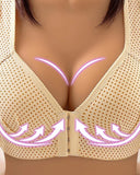 Seamless Bra Front Closure Wire Free Push Up Cotton Underwear