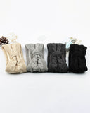Winter Ear Warmer Fleece Lined Cable Knit Headband Crochet Head Wrap Ear Band Covers Christmas Gift