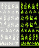 1 Sheet Luminous Fire / Mixed Print Nail Art Sticker