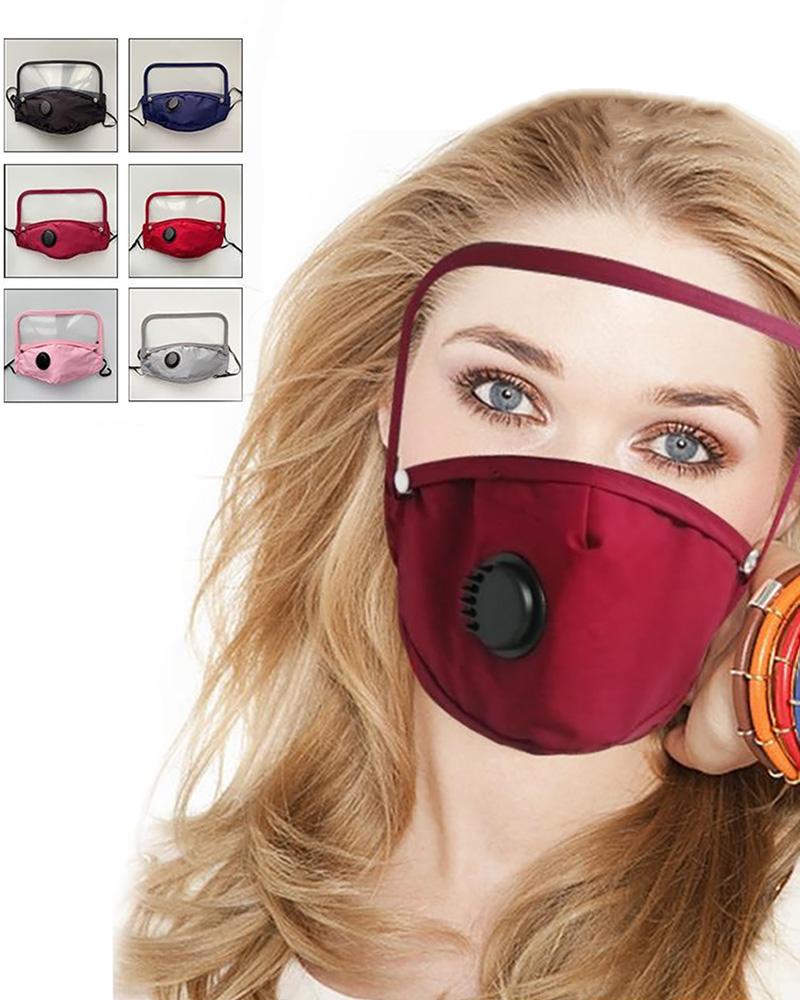 Detachable Valve Face Mask With Eyes Shield