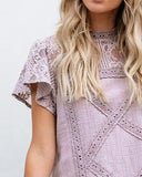 Lace Hollow Out Short Sleeve T shirt