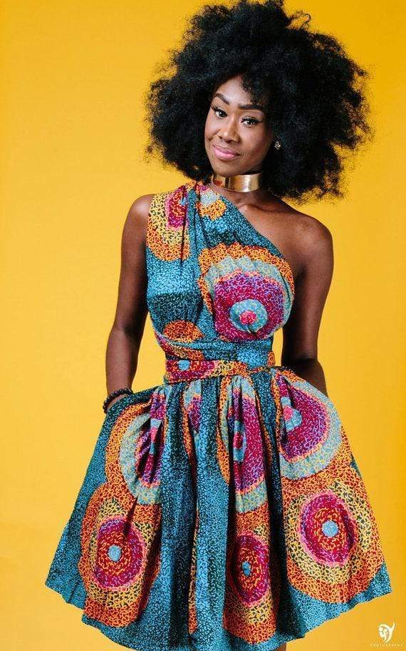 african print dress
