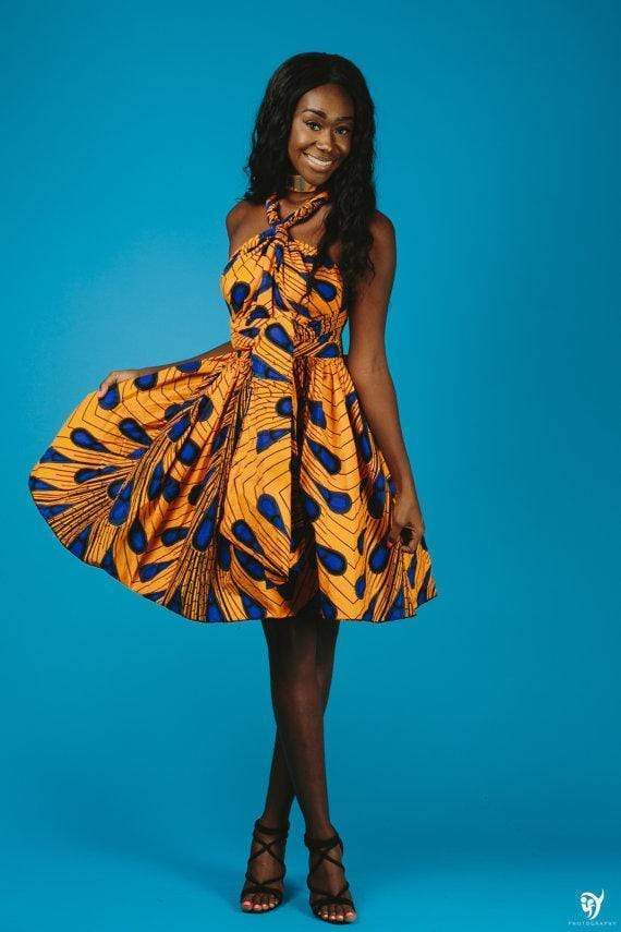 african print dress