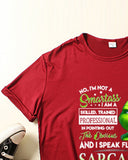 Christmas Letter Grinch Print T shirt