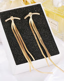 1Pair Minimalism Tassel Design Earrings