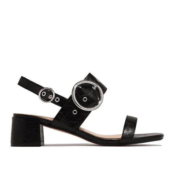 around the ankle adjustable buckle closure sandals