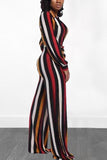 fashion striped printing jumpsuit 1