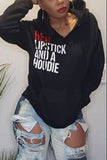 fashion letter printing hoodie top