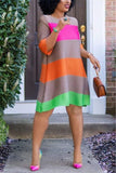fashion striped printed colorful dress