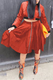 autumn fashion casual two piece skirt