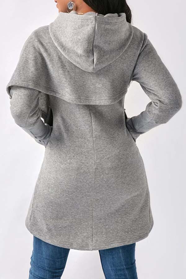 trendy asymmetrical cotton hoodies