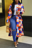 fashion print multicolor coat only coat