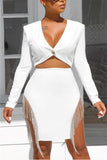 fashion sexy solid color two piece 1