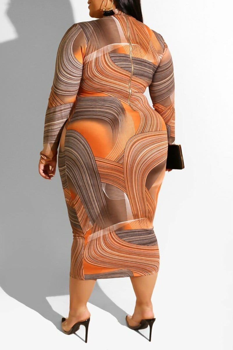 fashion temperament print dress