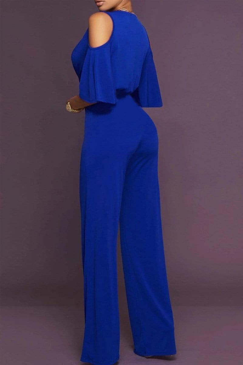 casual loose solid jumpsuits
