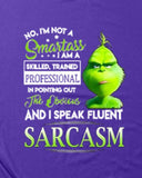 Christmas Letter Grinch Print T shirt