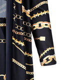 Print Longline Cardigan Coat & Pant Sets