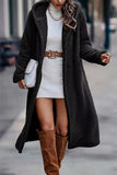Casual Solid Buttons Hooded Collar Outerwear
