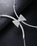 1PCS Rhinestone Bowknot Decor Body Chain