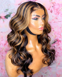 Lovely Wigs Ombre Wig Stylish Gradient Brown Long Wavy Wig Heat Resistant Synthetic Wig