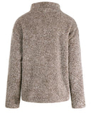 Colorblock Long Sleeve Zipper Design Fluffy Sweatshirt