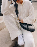 Long Sleeve Hooded Sweater & Drawstring Pants Set